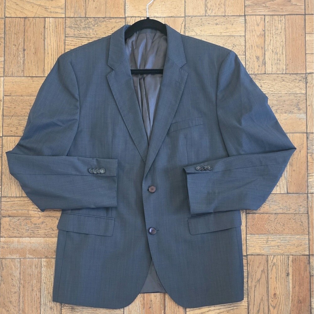 BOSS Hugo Boss Men's Blue Blazer Suit Jacket 42R Regular Super 120 Wool